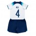 Billige England Declan Rice #4 Hjemmetrøye Barn VM 2022 Kortermet (+ korte bukser)